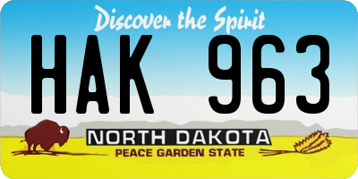 ND license plate HAK963