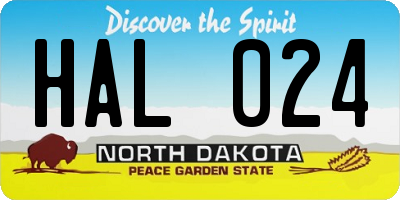 ND license plate HAL024