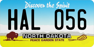 ND license plate HAL056