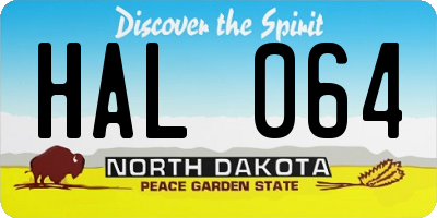 ND license plate HAL064