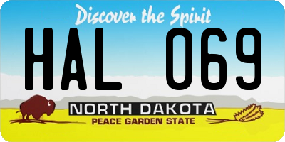 ND license plate HAL069