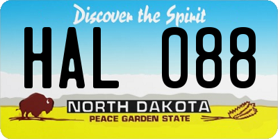 ND license plate HAL088