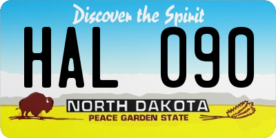 ND license plate HAL090