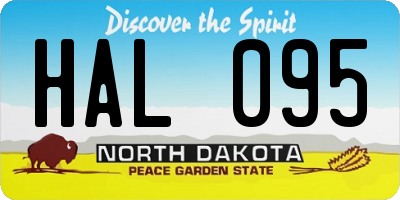 ND license plate HAL095