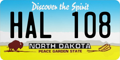 ND license plate HAL108