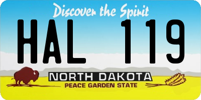 ND license plate HAL119