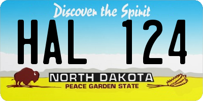 ND license plate HAL124