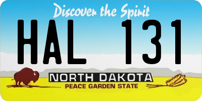 ND license plate HAL131