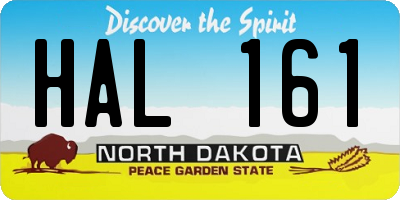 ND license plate HAL161