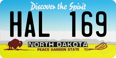 ND license plate HAL169