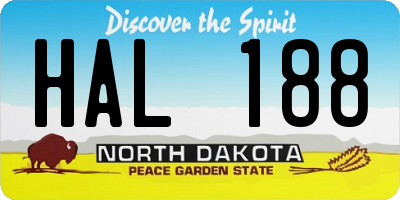 ND license plate HAL188