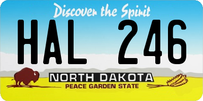 ND license plate HAL246