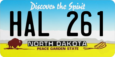 ND license plate HAL261