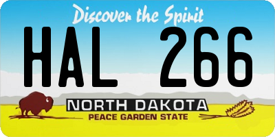 ND license plate HAL266