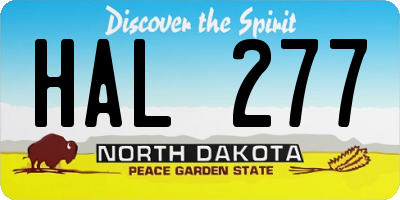 ND license plate HAL277