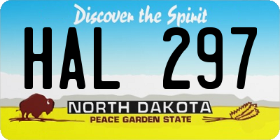 ND license plate HAL297