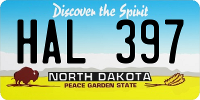 ND license plate HAL397