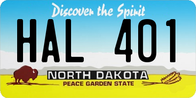 ND license plate HAL401