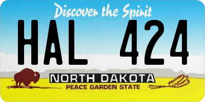 ND license plate HAL424