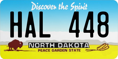 ND license plate HAL448