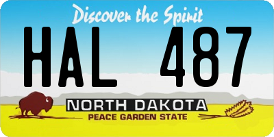 ND license plate HAL487