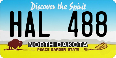 ND license plate HAL488