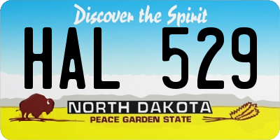 ND license plate HAL529