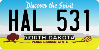 ND license plate HAL531