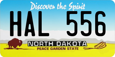 ND license plate HAL556