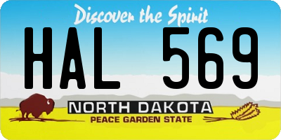 ND license plate HAL569