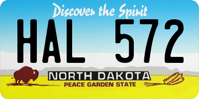 ND license plate HAL572