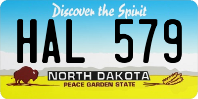 ND license plate HAL579