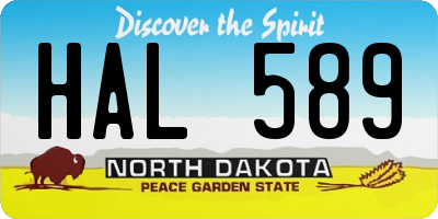 ND license plate HAL589