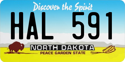 ND license plate HAL591