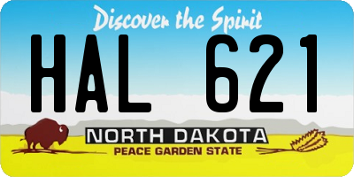 ND license plate HAL621