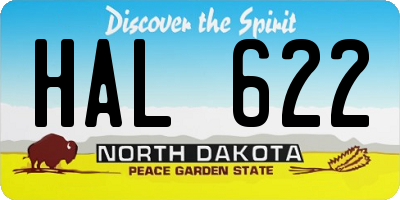 ND license plate HAL622