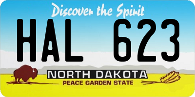 ND license plate HAL623