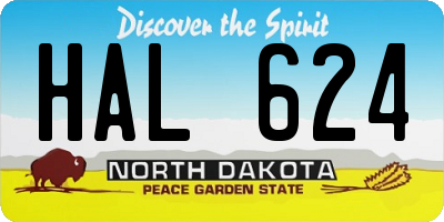 ND license plate HAL624