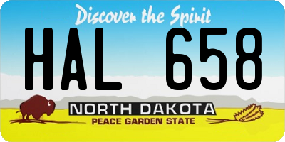 ND license plate HAL658