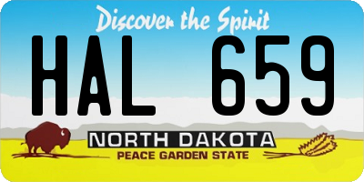 ND license plate HAL659