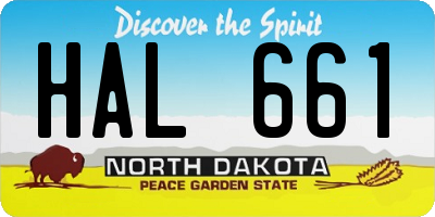 ND license plate HAL661