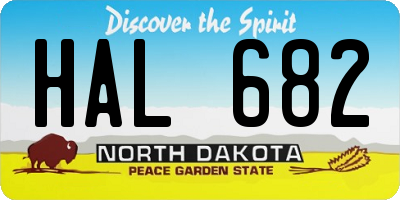 ND license plate HAL682