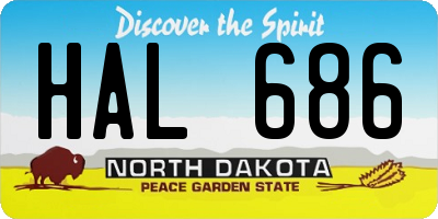 ND license plate HAL686