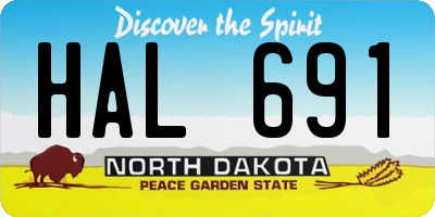 ND license plate HAL691