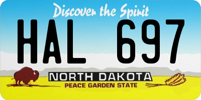 ND license plate HAL697