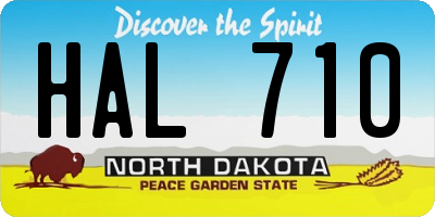 ND license plate HAL710