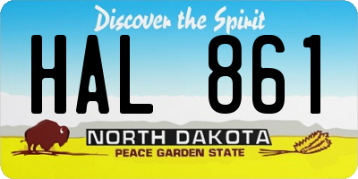 ND license plate HAL861