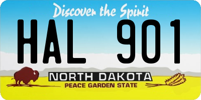 ND license plate HAL901