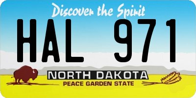 ND license plate HAL971