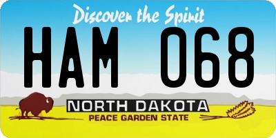ND license plate HAM068